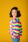 Rock Your Kid Fluorescent Stripe Faux Fur Jacket