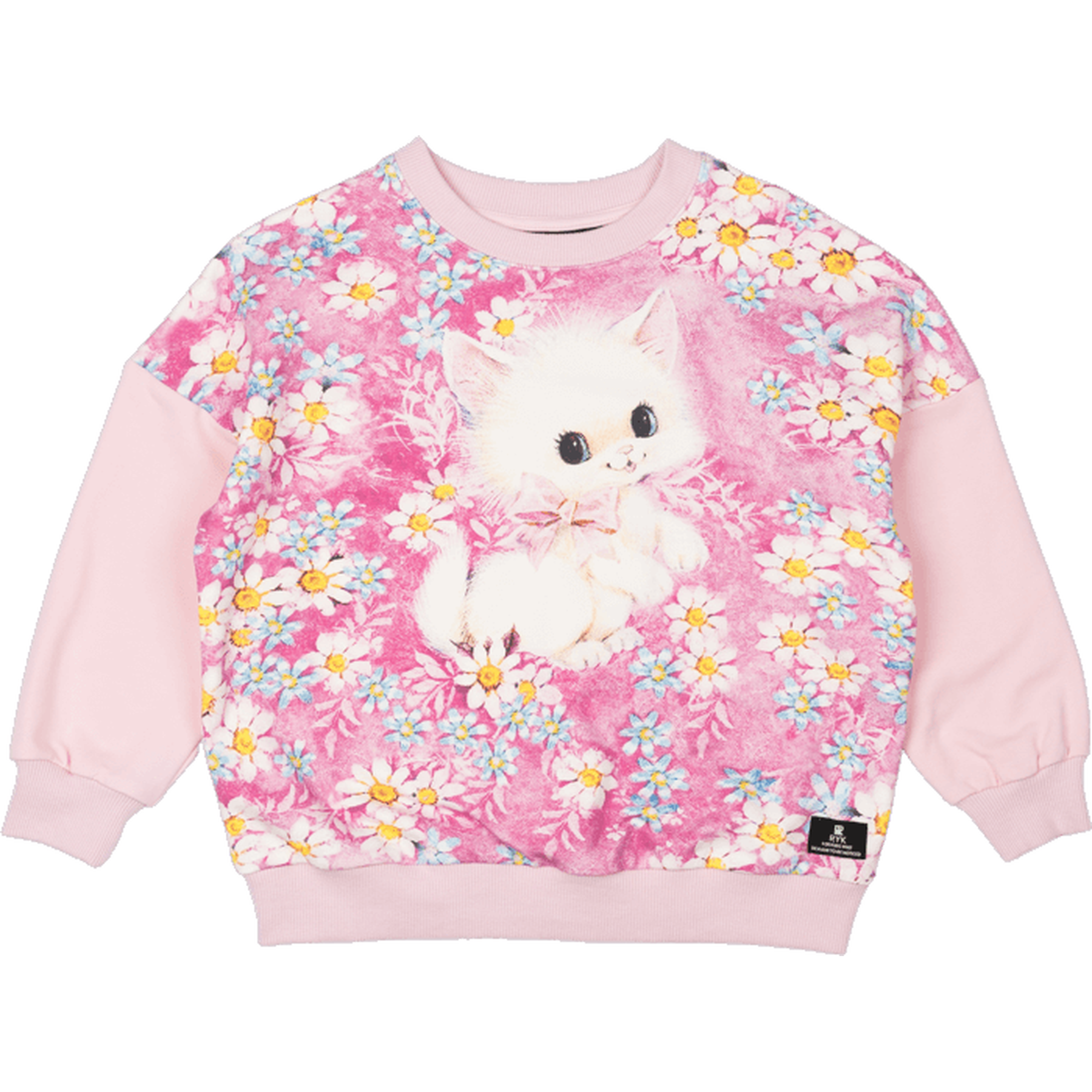 Rock Your Kid White Kitten Sweatshirt CLOTHING GIRL Girls Crews