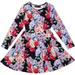 Rock Your Kid Midnight Florals L/S Waisted Dress