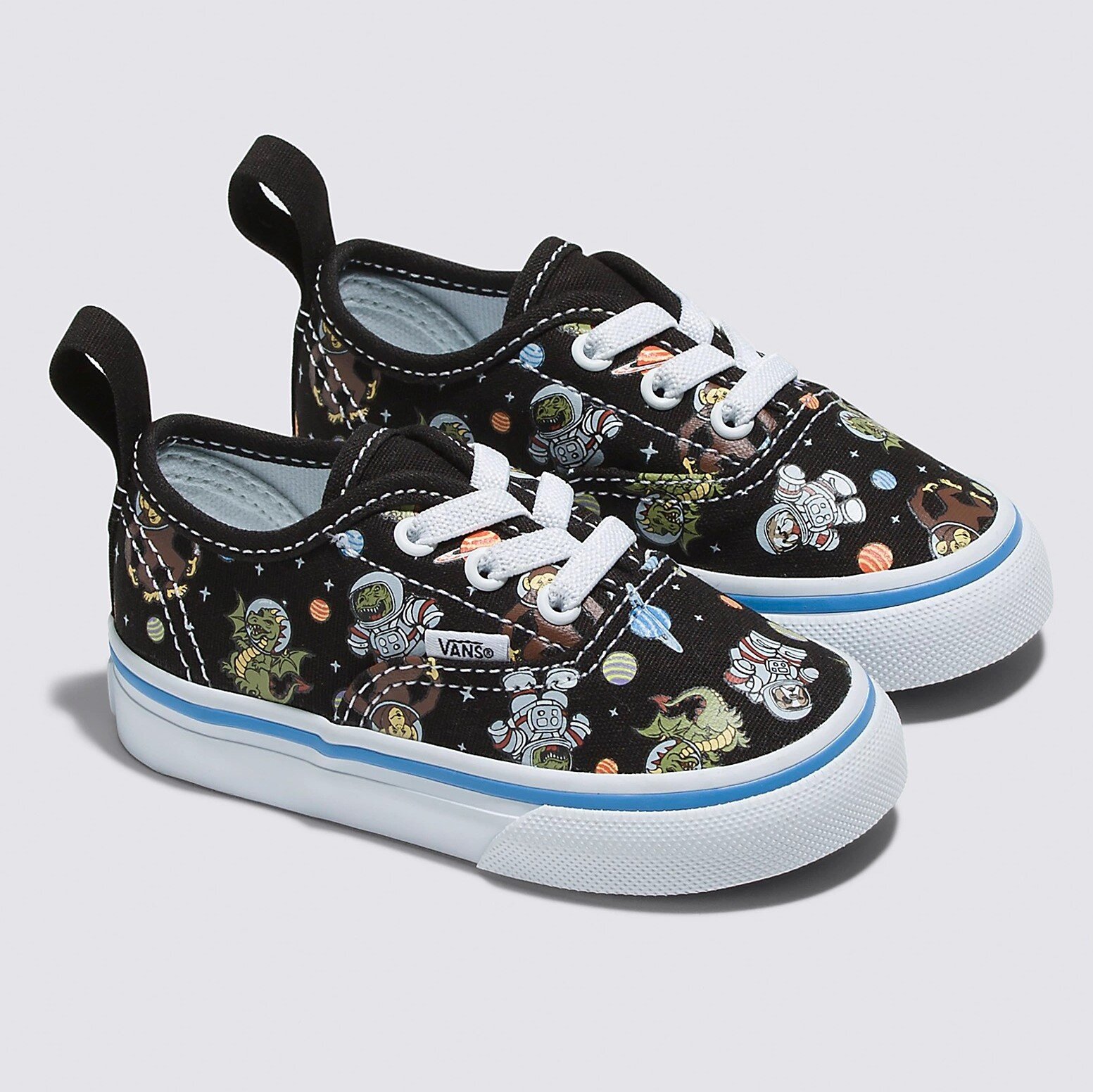 Vans Toddler Authentic Elastic Lace Glow Cosmic Zoo FOOTWEAR