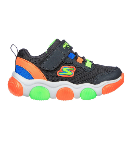 Skechers Infants Mighty Glow - Charcoal/Lime
