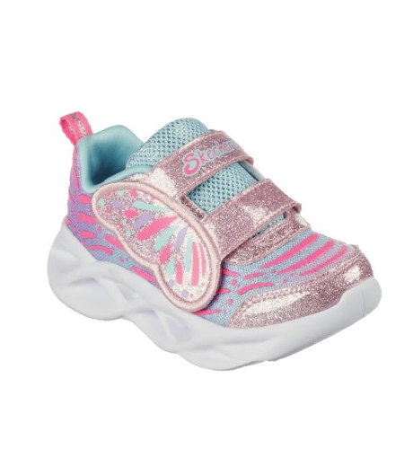 Skechers Infants Twisty Brights Wingin It - Pink/Turq