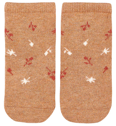 Toshi Organic Socks Ankle Jacquard - Maple Leaves