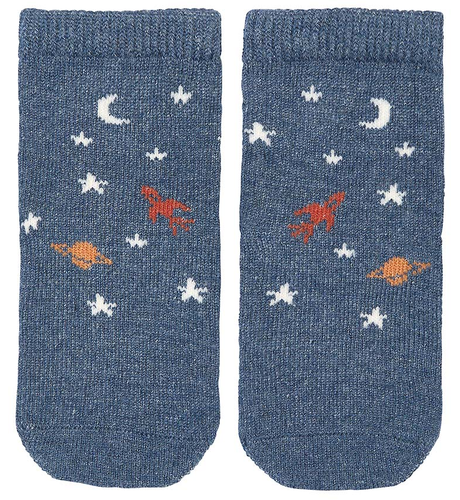 Toshi Organic Socks Ankle Jacquard - Space race