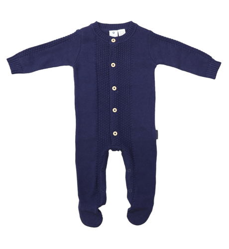 Korango Textured Knit Romper - Navy