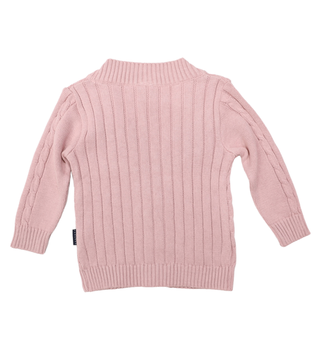 Korango Classique Girl Cable Knit Romper - Dusty Pink