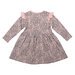 Korango Tiger Stripe Cotton Frill Dress - Dusty Pink