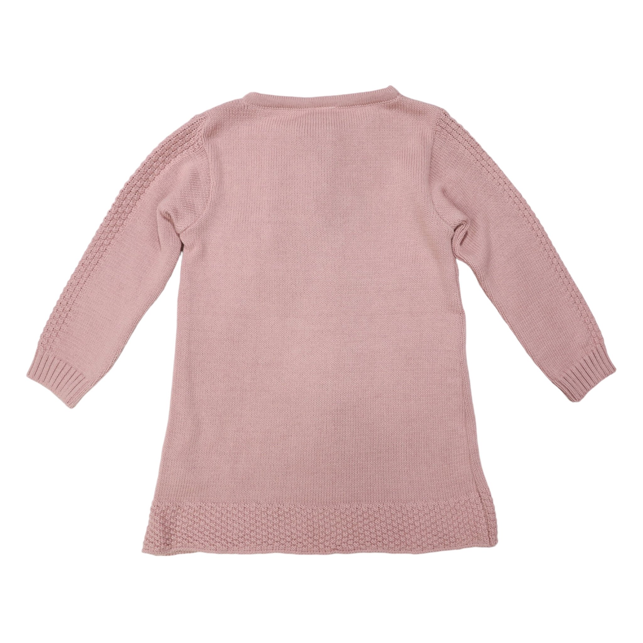 Korango Textured Knit Dress Dusty Pink CLOTHINGBABYBaby Dresses