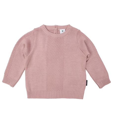 Korango Textured Knit Sweater - Dusty Pink