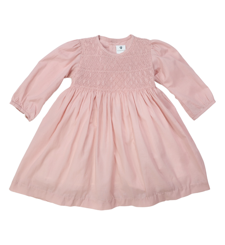 Korango Hand-Smocked Dress - Dusty Pink