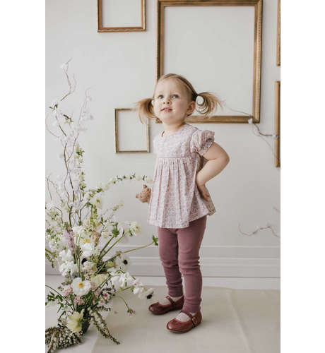 Jamie Kay Fine Rib Legging - Berry Tea