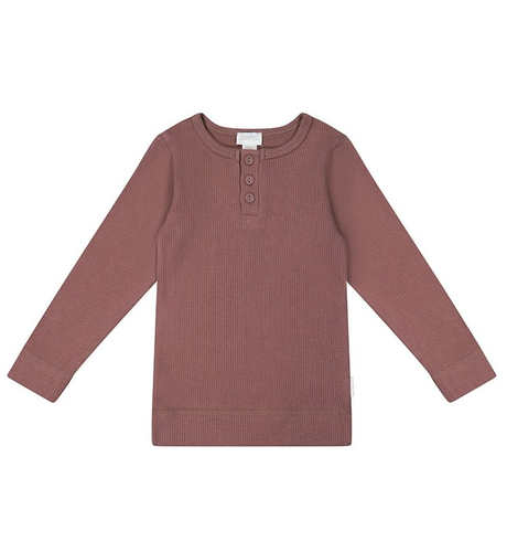 Jamie Kay Fine Rib L/S Henley - Berry Tea