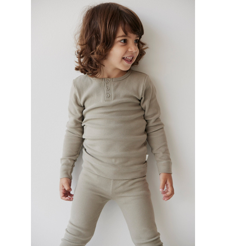 Jamie Kay Fine Rib L/S Henley - Twig