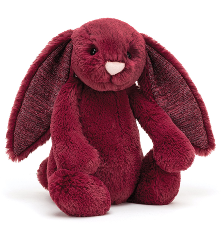 Jellycat Bashful Sparkly Red Cassis Bunny - Medium