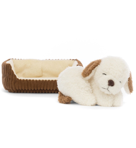 Jellycat Napping Nipper Brown & White Dog