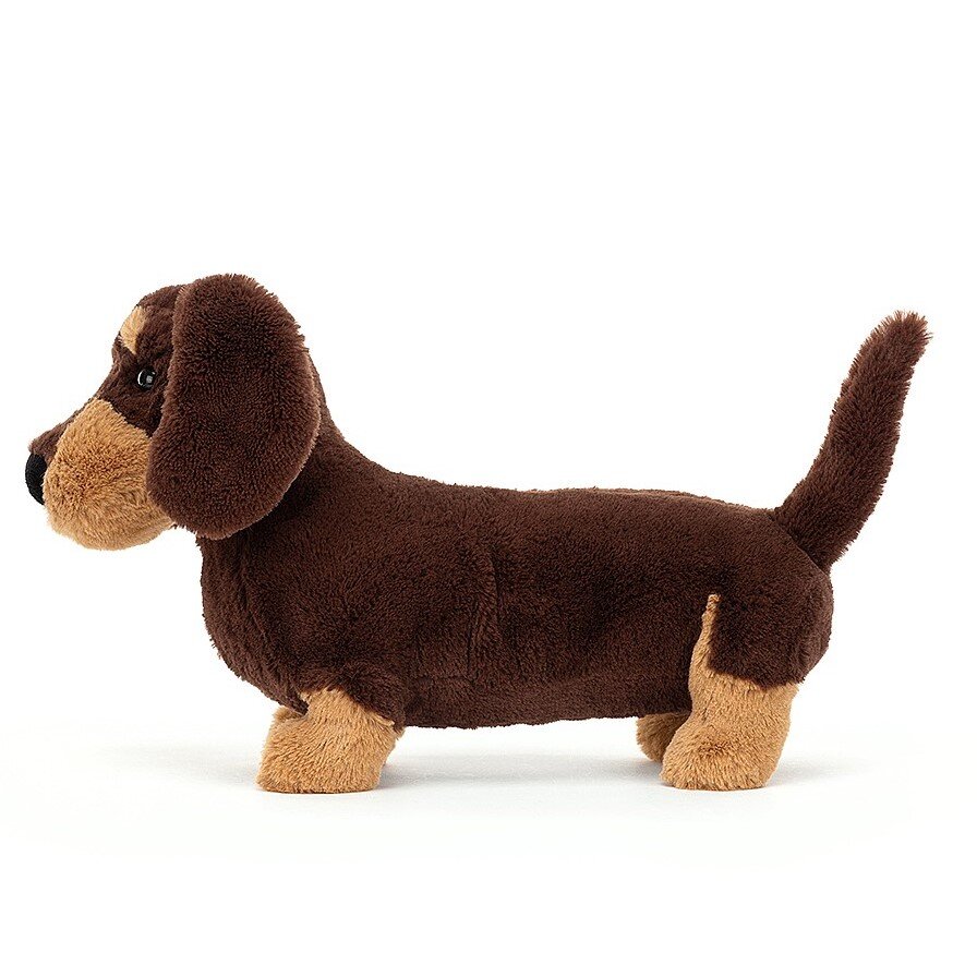 Jellycat Otto Brown Sausage Dog Medium PLAYSoft Toys Kids Clothing NZ Shop Online Kid