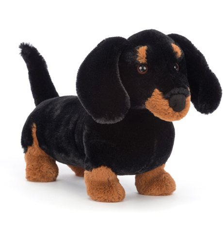 Jellycat Freddie Black Sausage Dog - Medium