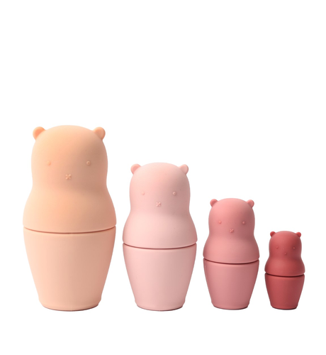 Baby Pink Silicone Nesting Bears