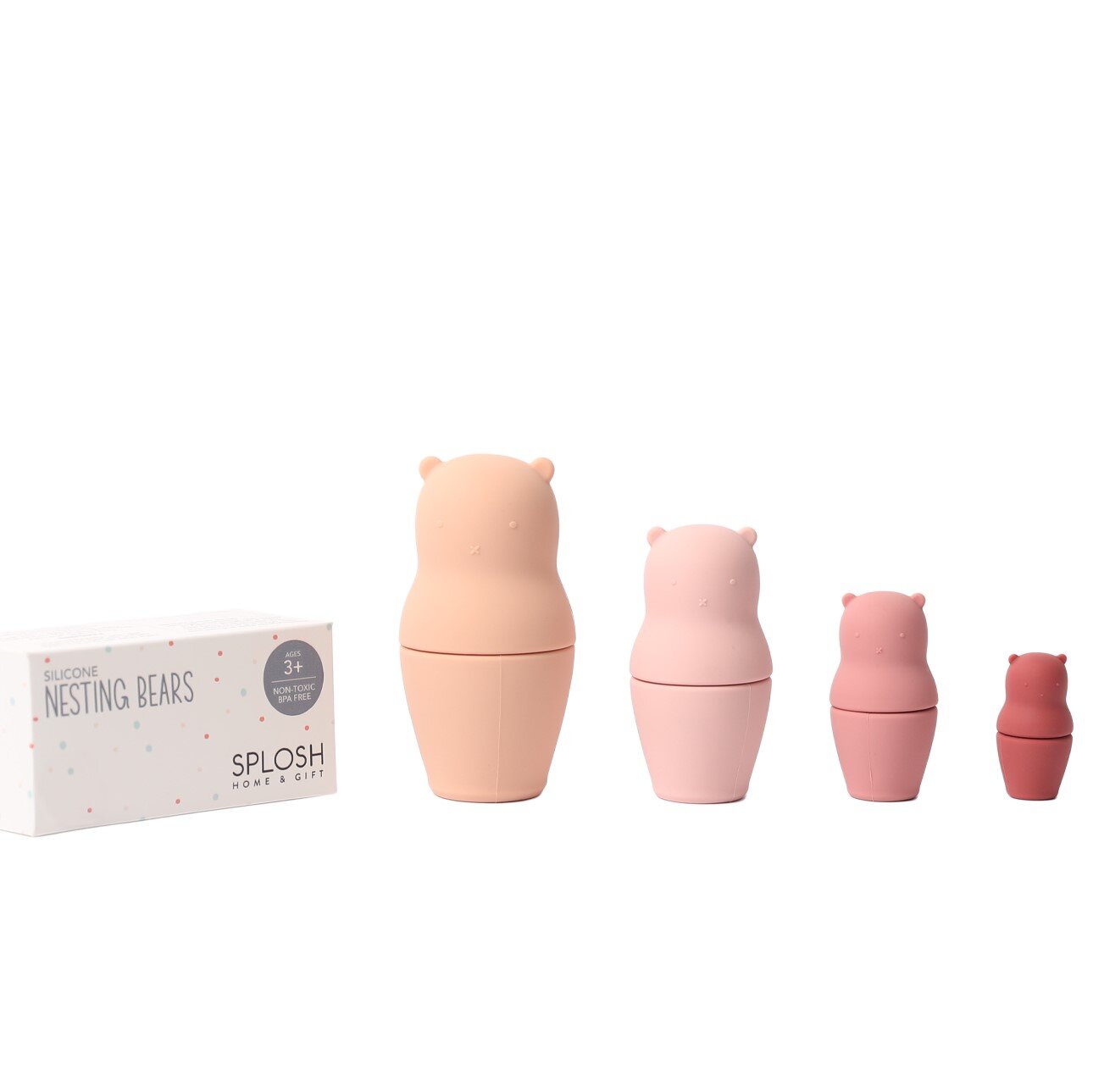 Silicone Nesting Bears - Pink Silicone Nesting Bears - Pink
