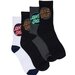 Santa Cruz Other Dot Crew Socks 4pk (Youth 2-8) - Blk/Wht/Char