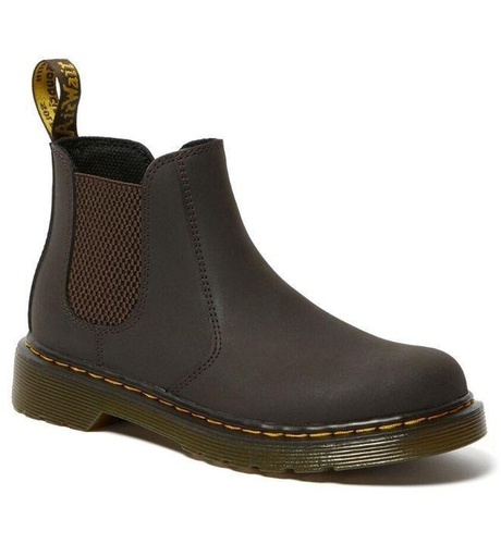 Dr Martens Junior 2976 Chelsea Boot - Dark Brown Wildhorse Lamper