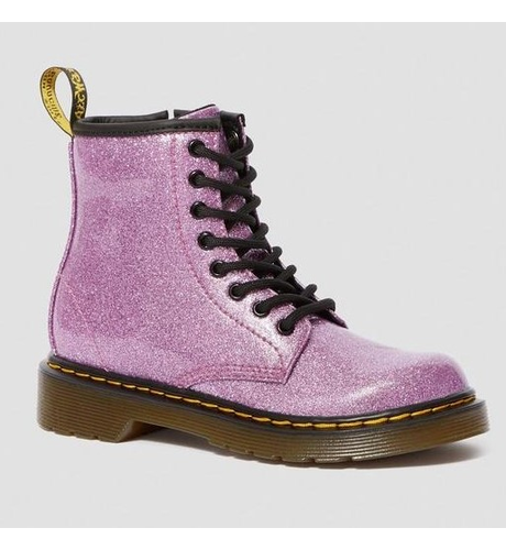 Dr Martens Junior 1460 Glitter Lace Boot - Dark Pink