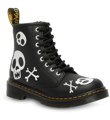 Dr Martens Junior 1460 Xbones Lace Boot - Black