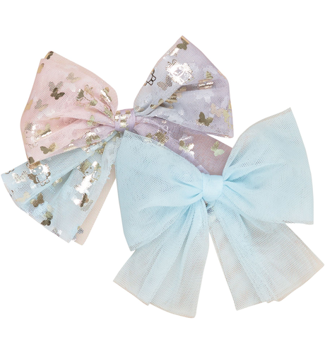 Huxbaby Butterfly Unicorn Tulle 2Pk Hair Bow