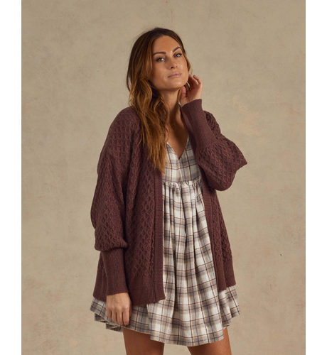 Rylee + Cru Gretel Adult Cardigan - Plum