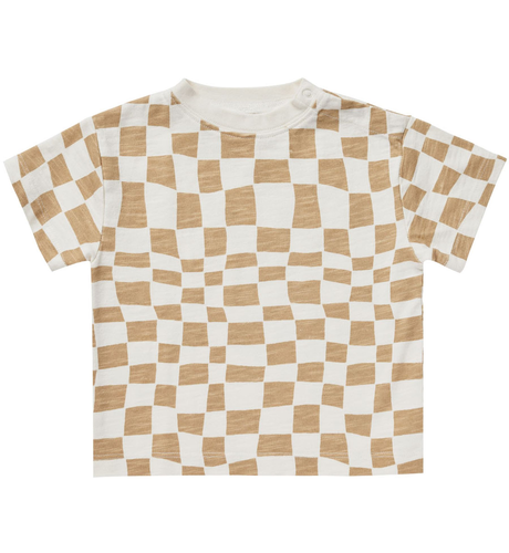 Rylee + Cru Relaxed Tee - Sand Check