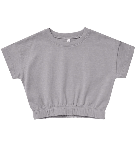 Rylee + Cru Cinched Jersey Tee - French Blue