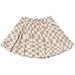 Rylee + Cru Pleated Skirt - Sand Check