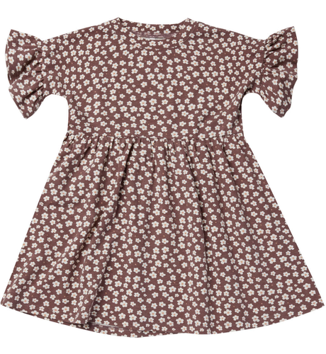 Rylee + Cru Jersey Babydoll Dress - Plum Ditsy