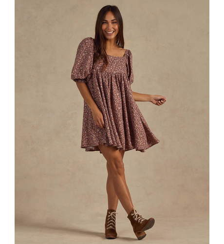 Rylee + Cru Naomi Adult Dress - Plum Floral