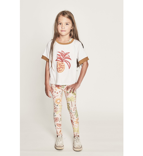 Missie Munster Tropical  Tee - White