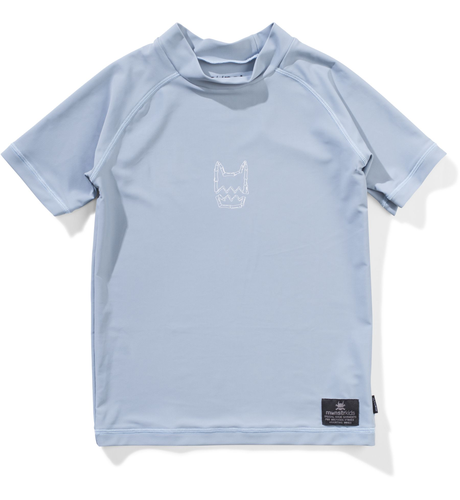 Munster Logo S/S Rash - Mid Blue