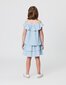 Kissed By Radicool Hearts Chambray Ruffle Top
