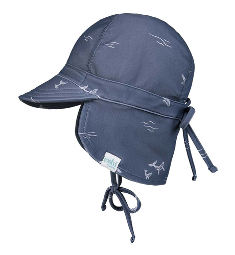 Toshi Swim Baby Flap Cap Classic Whales