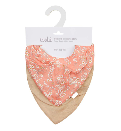 Toshi Baby Bandana Bib 2pk - Stephanie Tea Rose