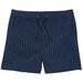 Milky Navy Stripe Linen Short