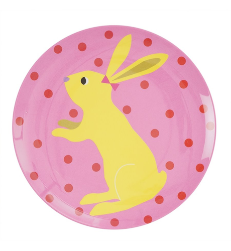 Melamine Lunchplate - Yellow Rabbit