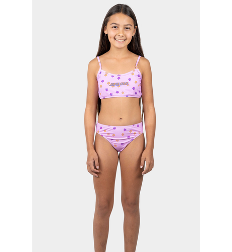 Santa Cruz Strip Bloom Bikini - Pale Pink