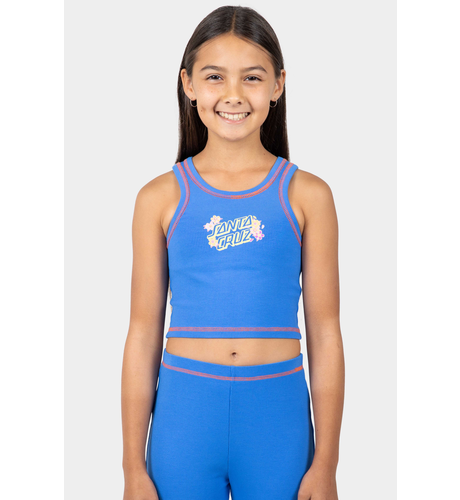 Santa Cruz Blooming Stack Crop Rib Tank - Iris