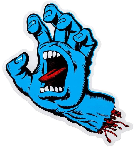 Santa Cruz Blue Screaming Hand Sticker