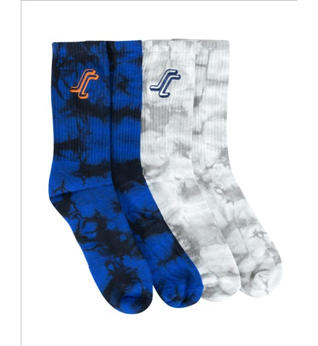 Santa Cruz OGSC Crew Socks 2pk (Mens 7-11) - Cobalt Tie Dye