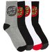 Santa Cruz Classic Dot Crew Socks 4pk (Youth 2-8) - Multi