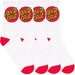 Santa Cruz Classic Dot Crew Socks 4pk (Youth 2-8) - White