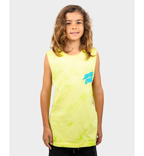 Santa Cruz Inferno Stacked Strip Dot Muscle - Celery Tie Dye