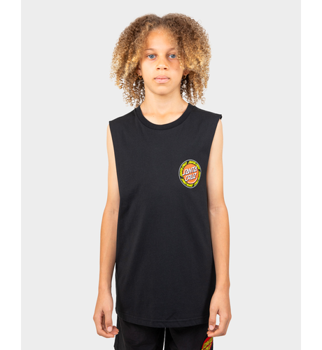 Santa Cruz Outer Ringed Dot Muscle Tee - Black