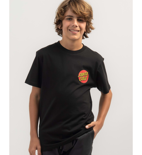 Santa Cruz Classic Dot Chest Tee - Black